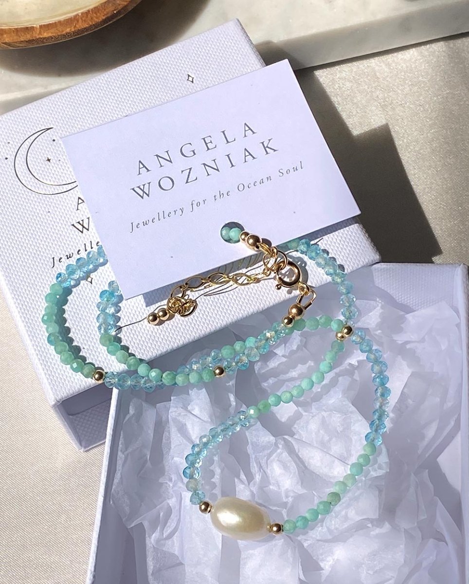 Ocean Obsession Amazonite & Topaz NecklaceNecklaces14K Gold FilledAngela Wozniak Jewellery