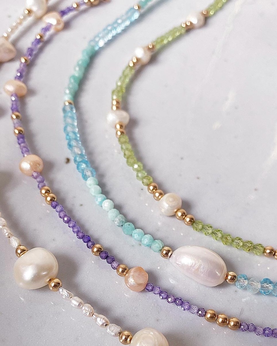 Ocean Obsession Amazonite & Topaz NecklaceNecklaces14K Gold FilledAngela Wozniak Jewellery