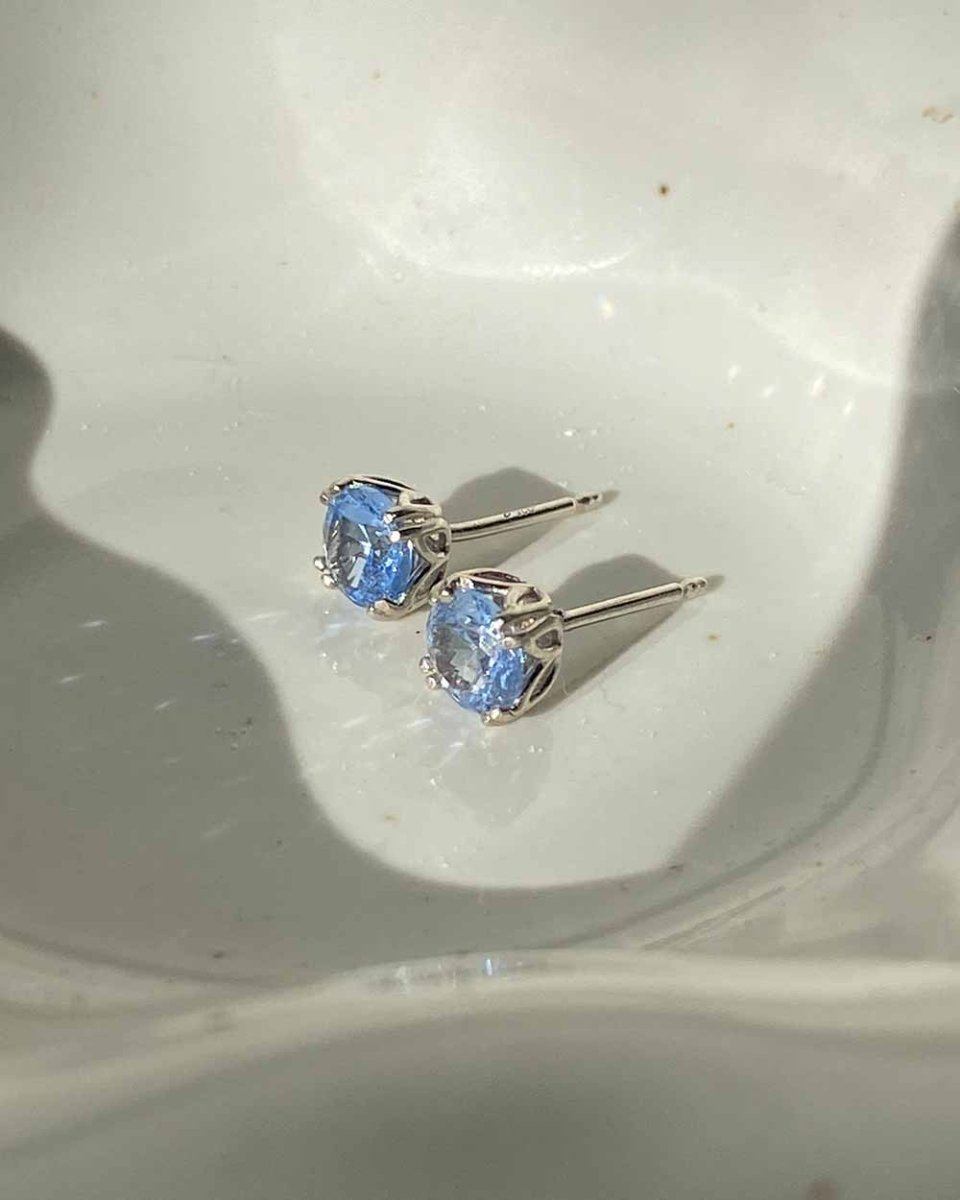 Pixie Aquamarine StudsStud Earrings14K Gold FilledAngela Wozniak Jewellery