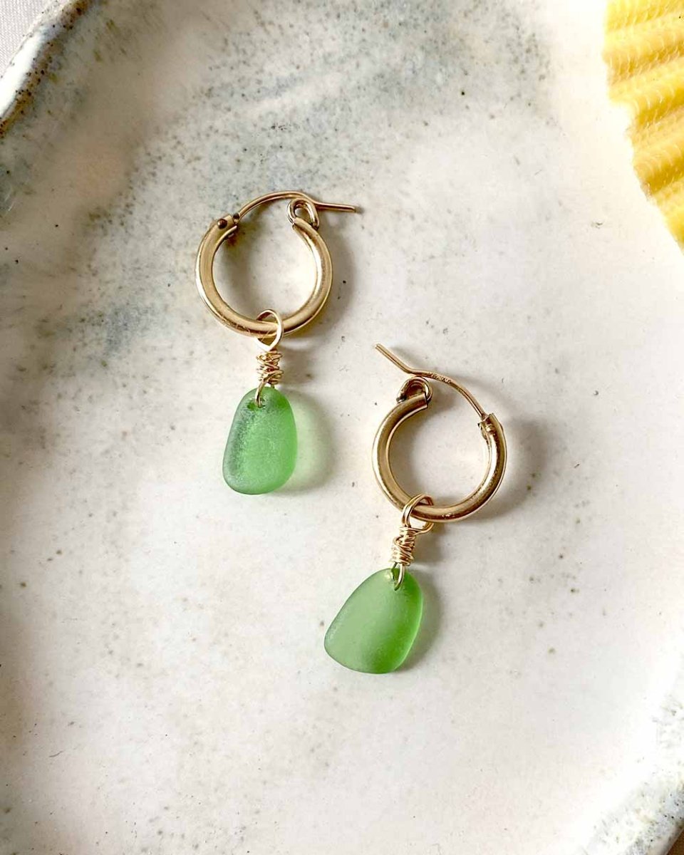 Sea Glass CharmsEarringsMade - To - OrderAngela Wozniak Jewellery