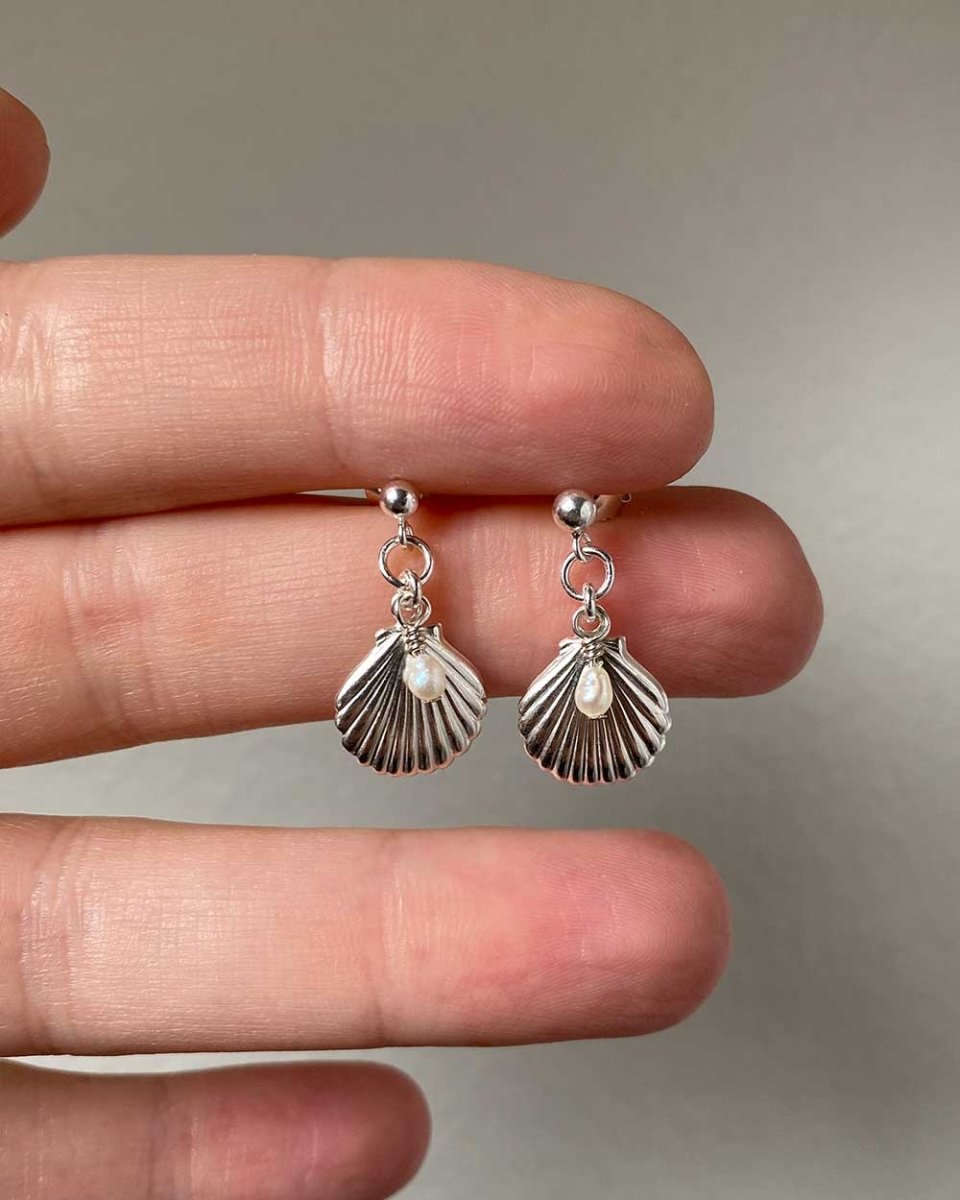 Shell & Pearl Drop EarringsStud Earrings14K Gold FilledAngela Wozniak Jewellery
