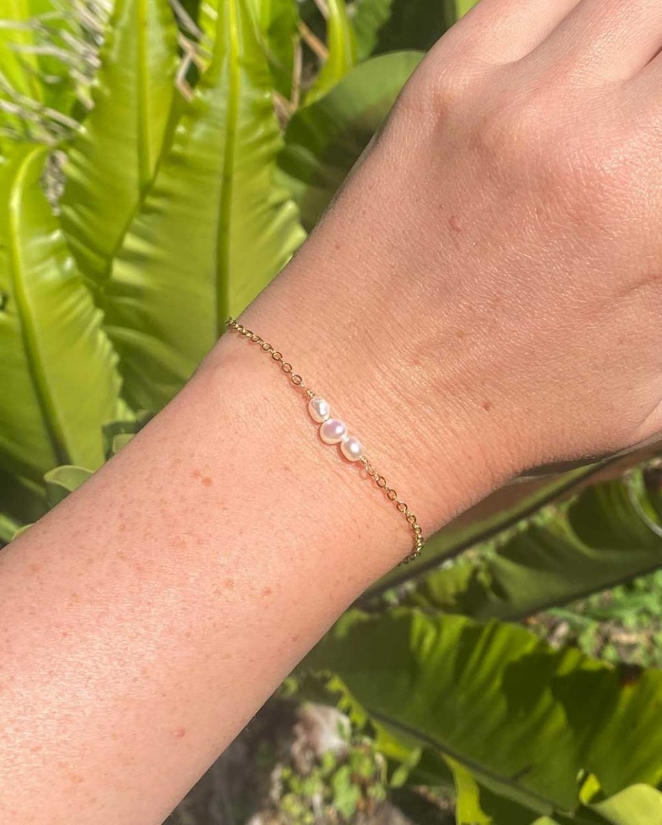 Triple Pearl BraceletPearl Bracelets14K Gold FilledAngela Wozniak Jewellery