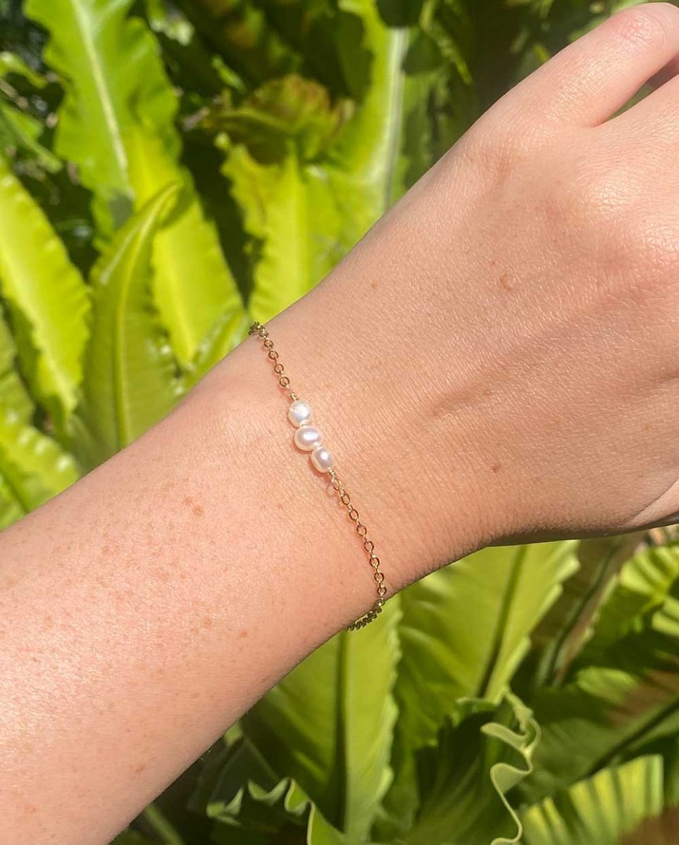 Triple Pearl BraceletPearl Bracelets14K Gold FilledAngela Wozniak Jewellery