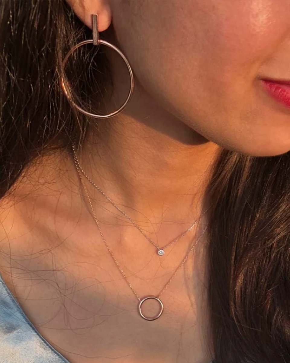 Zaha Bar Stud Hoop EarringsEarringsVarious MetalsAngela Wozniak Jewellery