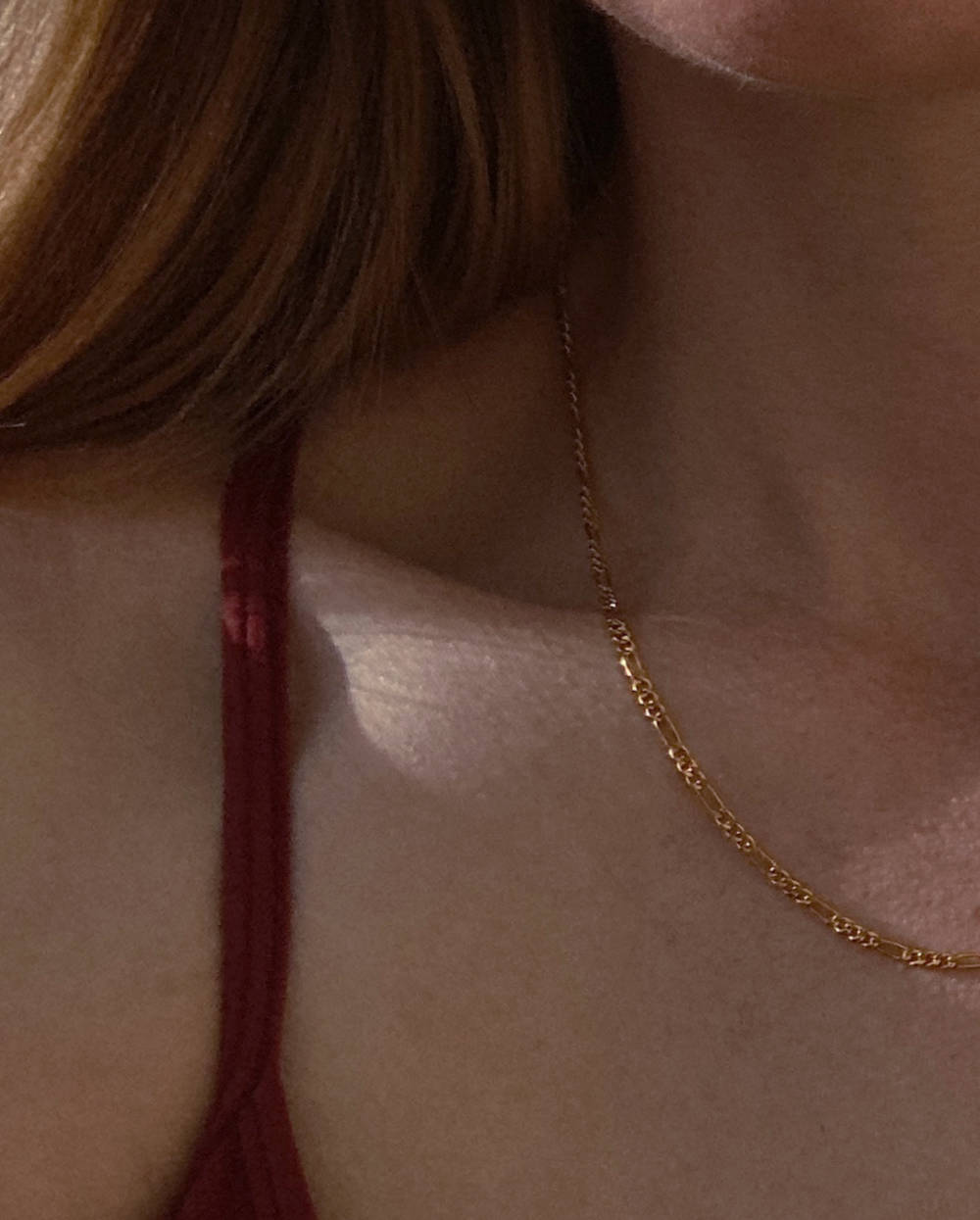 Figaro Chain Necklace in 18k Gold Vermeil