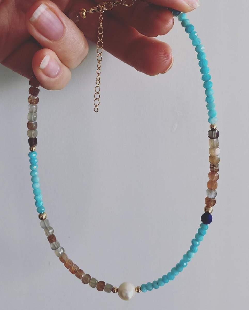 Amazonite & Moonstone Sunset NecklaceNecklaces14K Gold FilledAngela Wozniak Jewellery