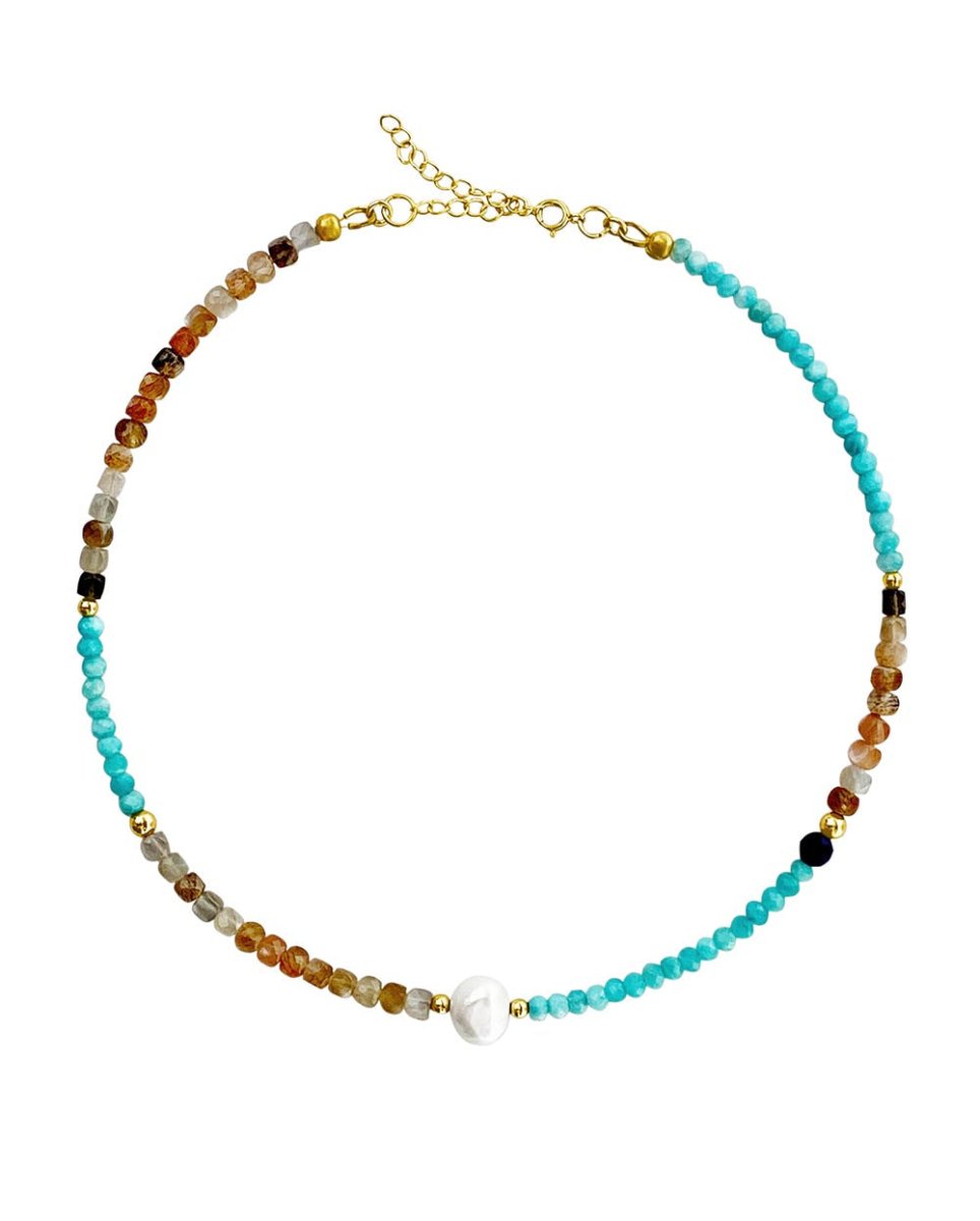Amazonite & Moonstone Sunset NecklaceNecklaces14K Gold FilledAngela Wozniak Jewellery