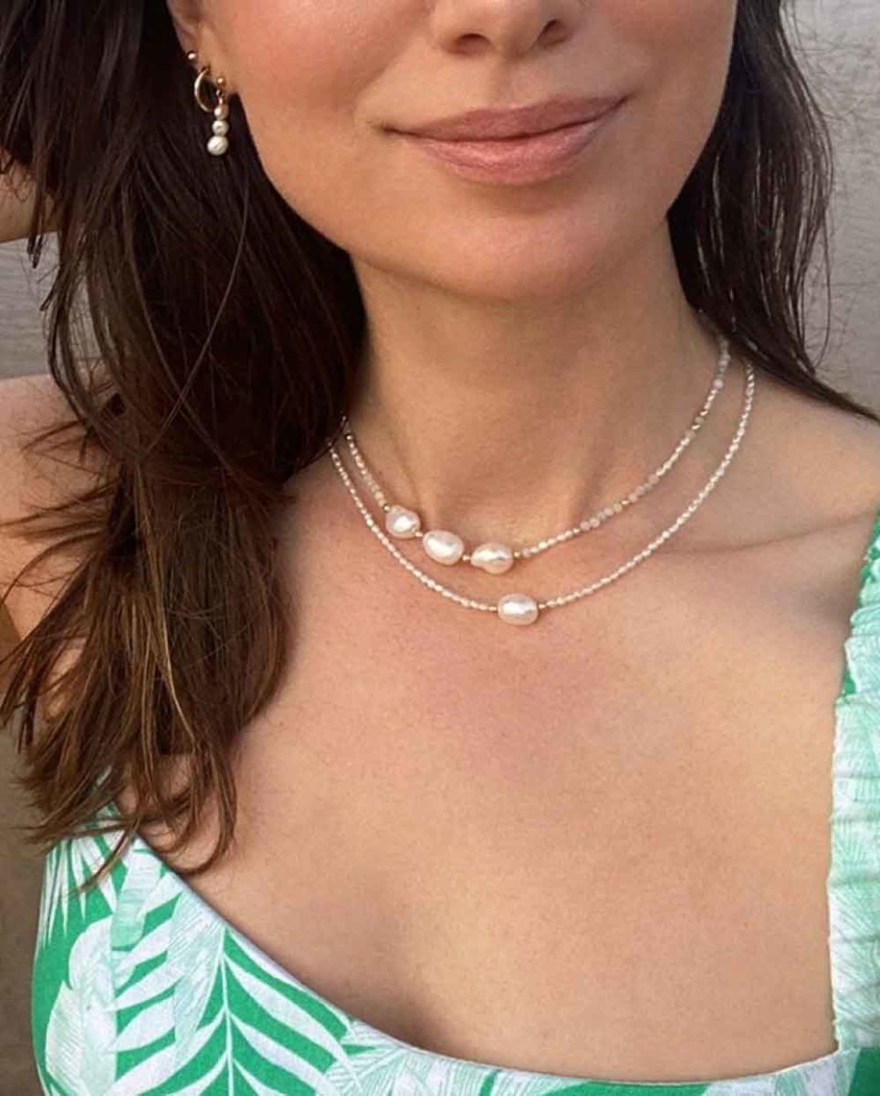 Aqua Moon Pearl NecklaceNecklaces14K Gold FilledAngela Wozniak Jewellery