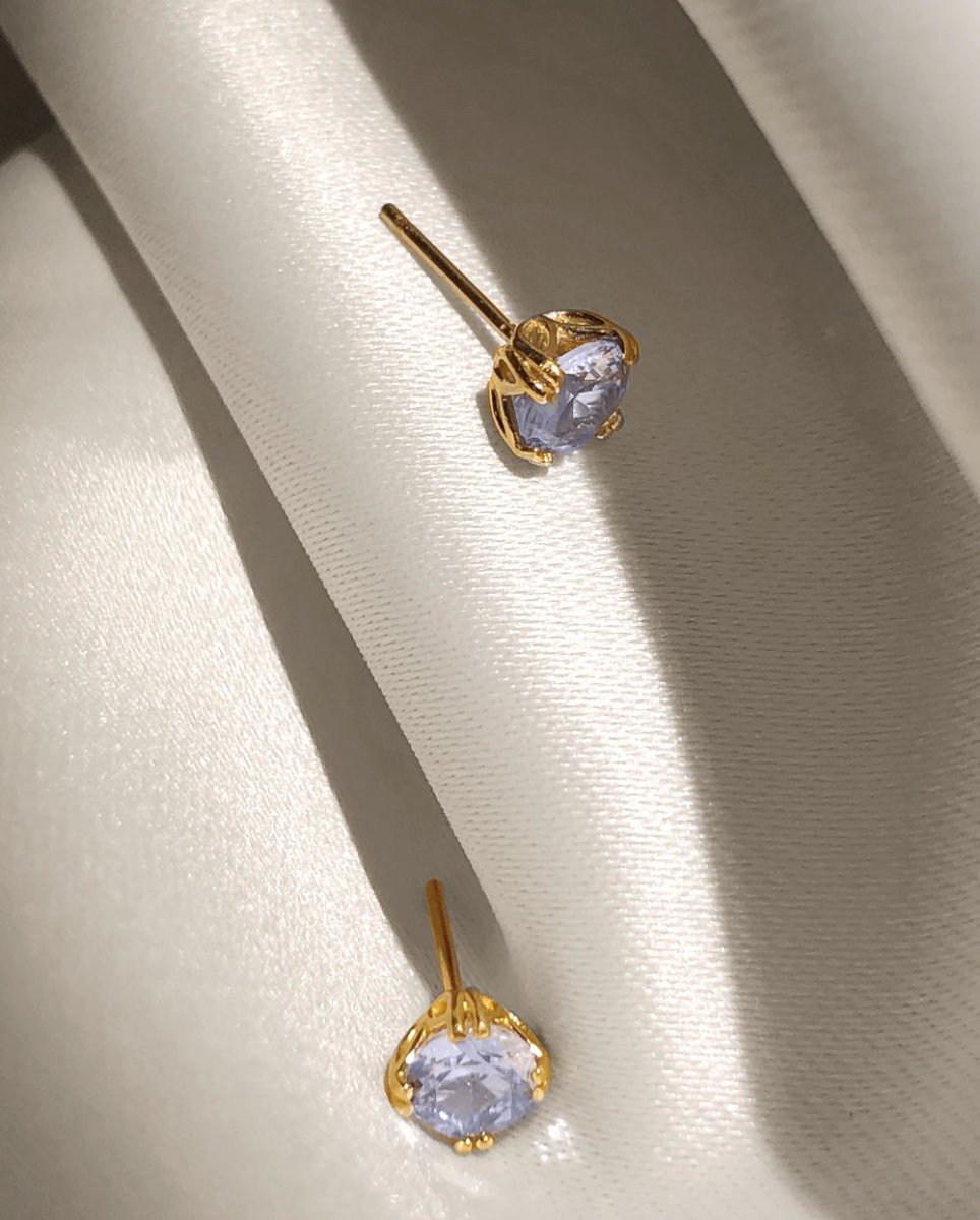 Aquamarine Studs (5mm)Earrings14K Solid GoldAngela Wozniak Jewellery