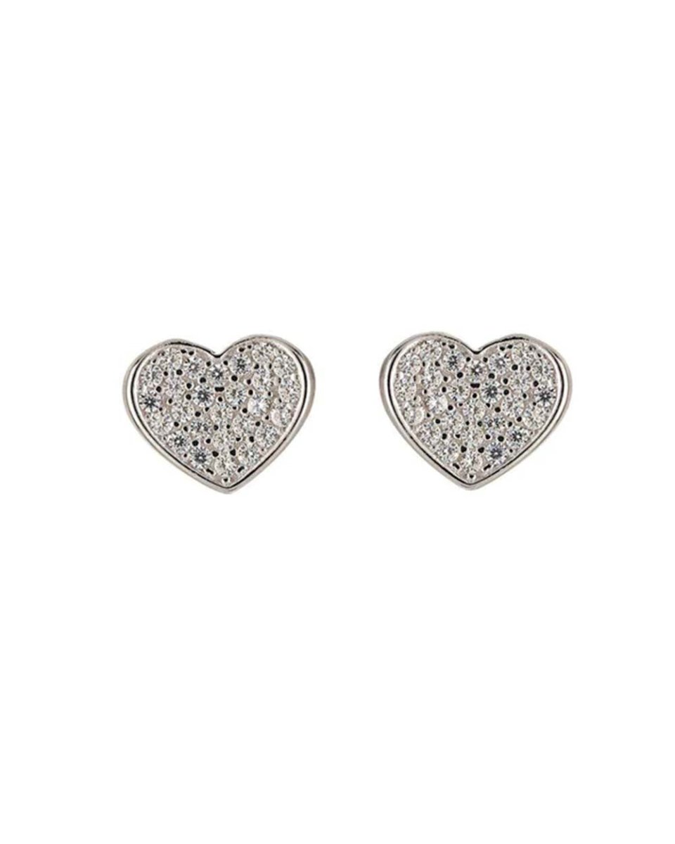 Crystal Heart EarringsEarringsSterling SilverAngela Wozniak Jewellery