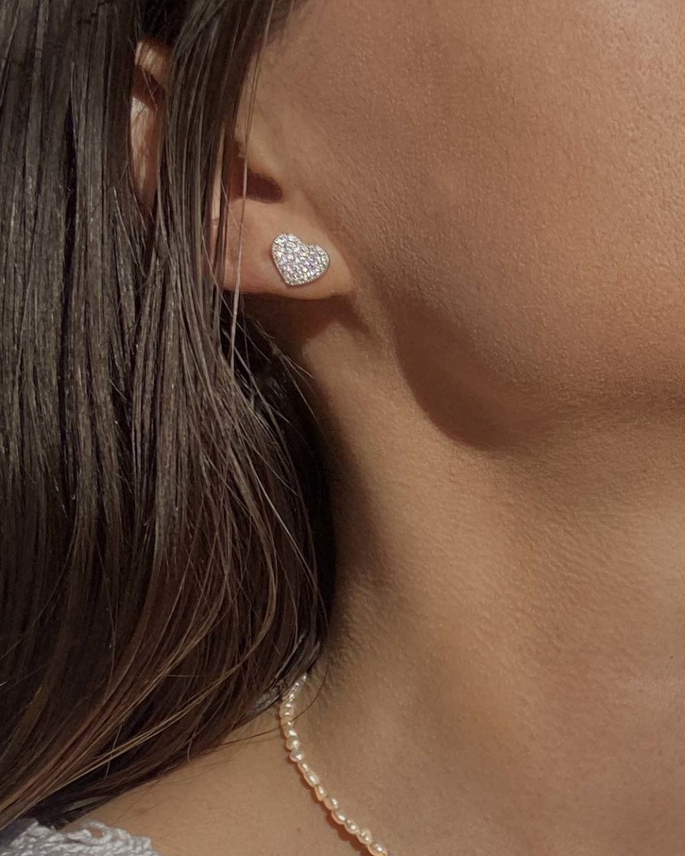 Crystal Heart EarringsEarringsSterling SilverAngela Wozniak Jewellery
