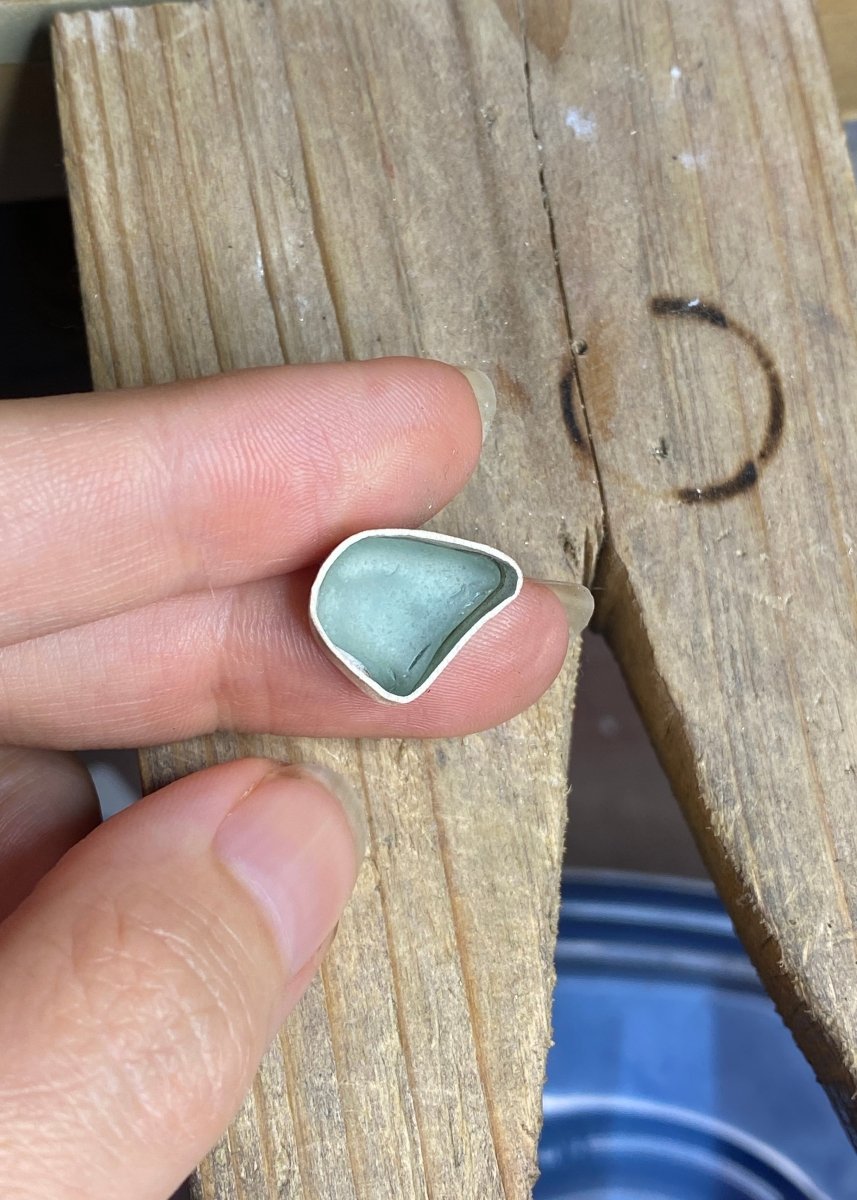 Custom Seaglass Ring for BecRingsSIZE 8 3/4Angela Wozniak Jewellery