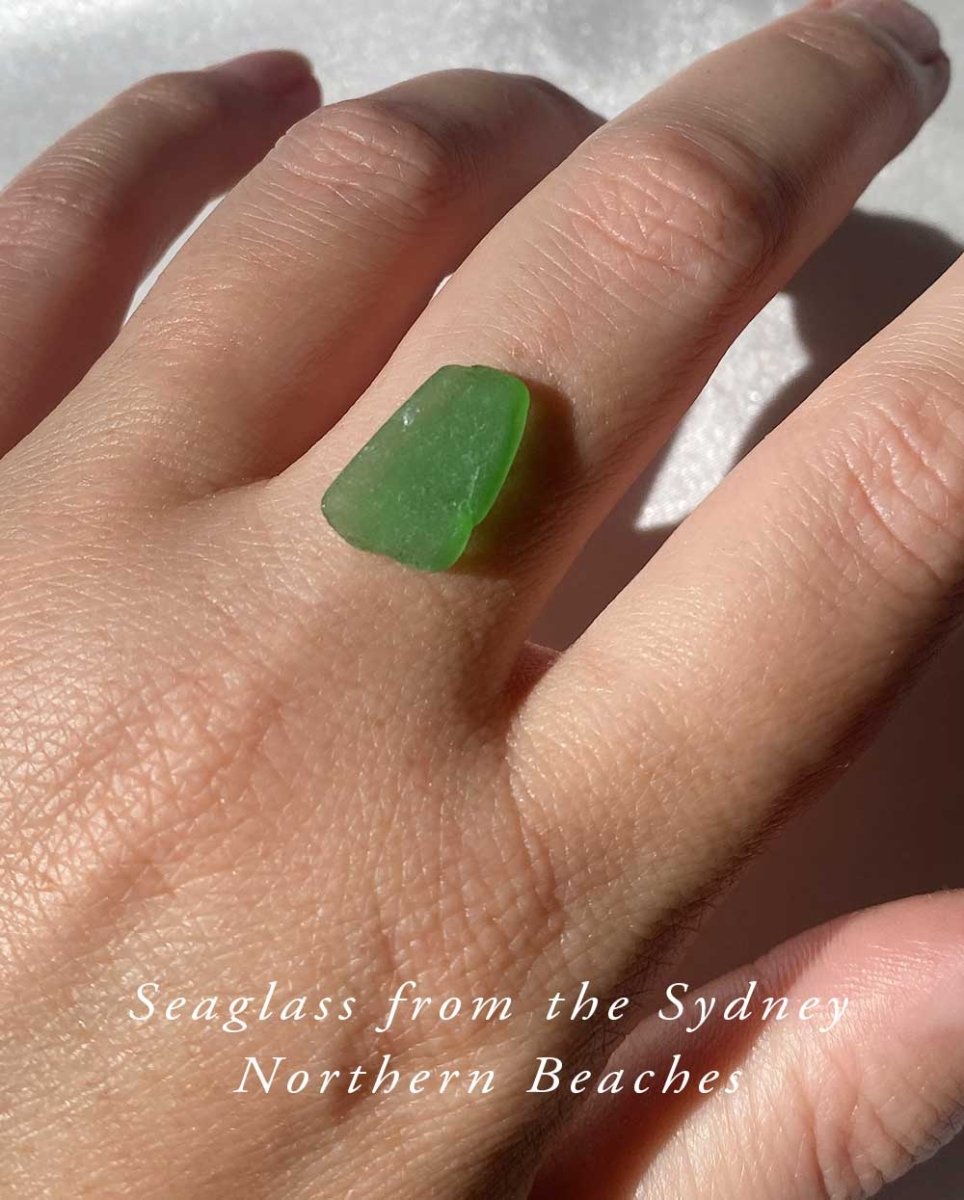 Emerald Seaglass Ring / Rare Colour / #203RingsCUSTOM MADEAngela Wozniak Jewellery