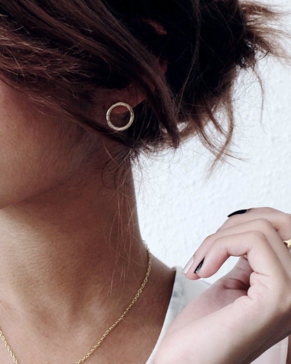 Jessica Circle Stud EarringsEarringsVarious MetalsAngela Wozniak Jewellery