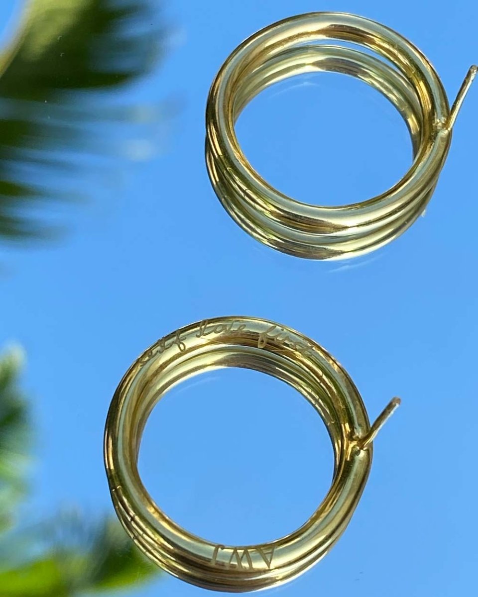 Lara Circle Stud Hoop EarringsEarrings14K Gold VermeilAngela Wozniak Jewellery