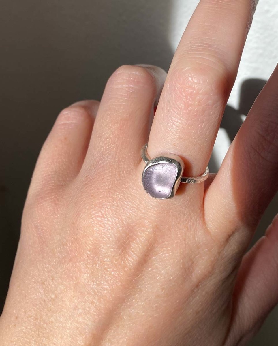 Lavender Seaglass Ring / Ultra Rare Colour / #302RingsSize 8Angela Wozniak Jewellery
