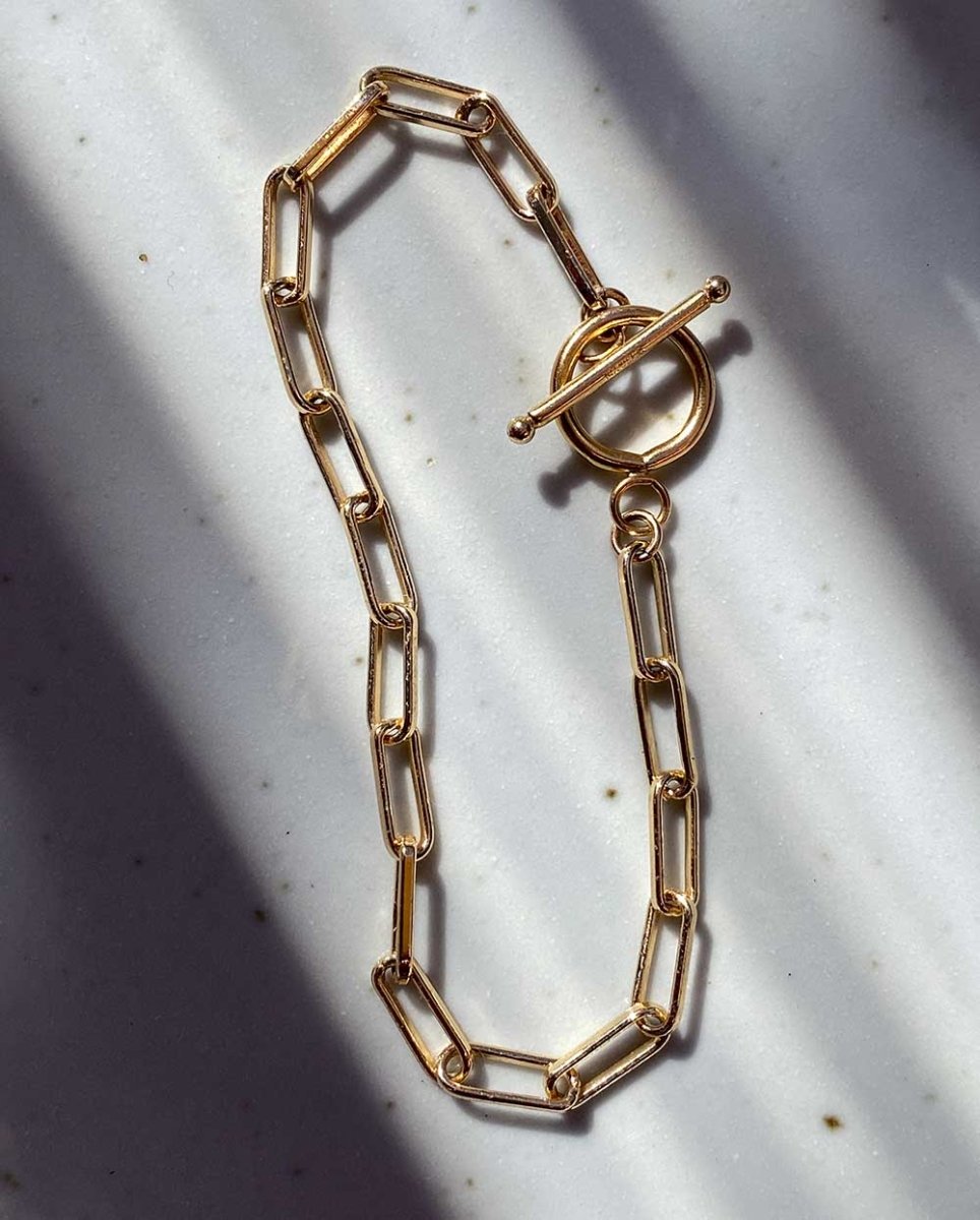 Paperclip Links T-Bar BraceletBracelets14K Gold FilledAngela Wozniak Jewellery