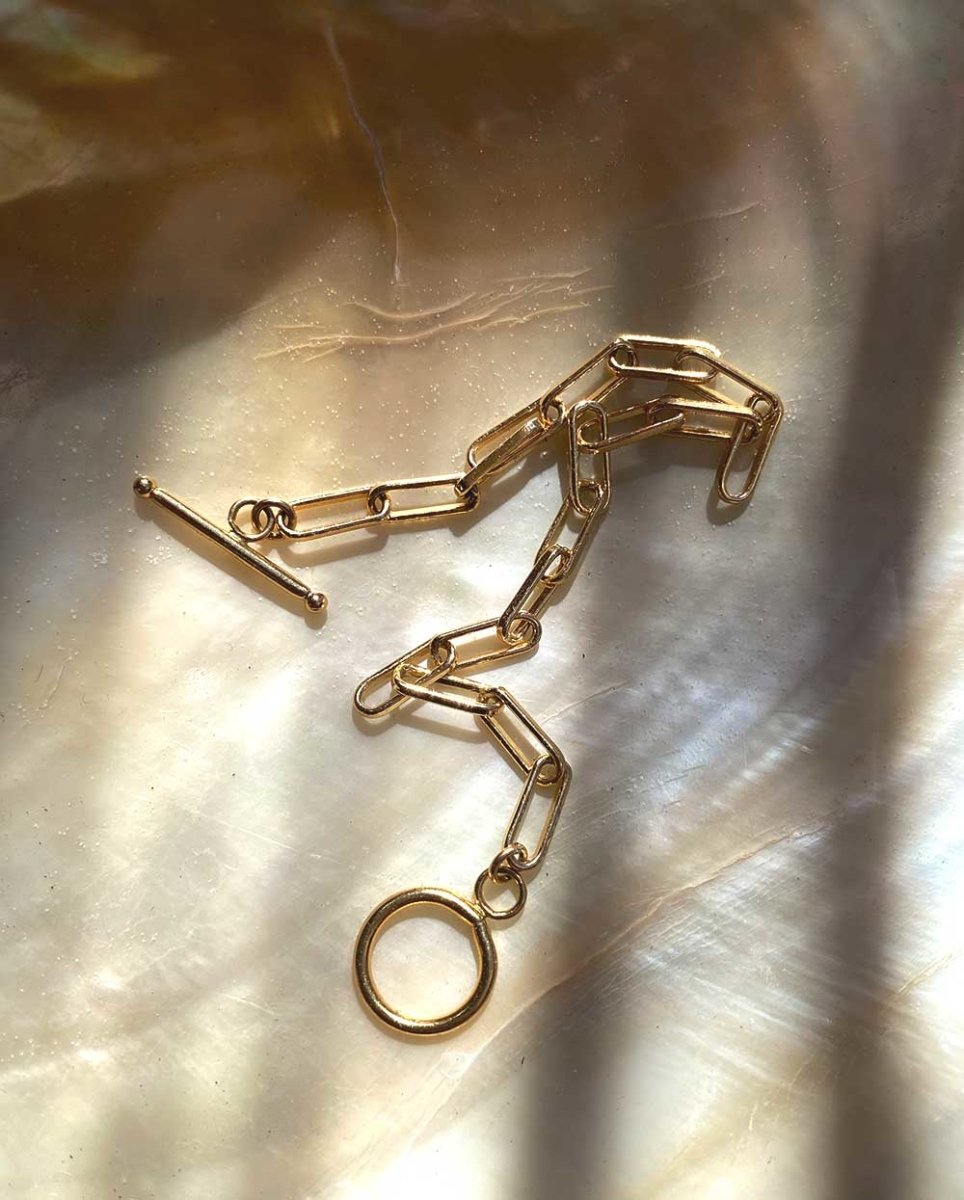 Paperclip Links T-Bar BraceletBracelets14K Gold FilledAngela Wozniak Jewellery