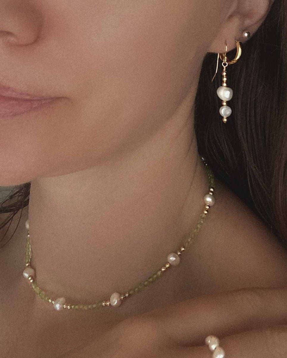 Peridot & Pearl NecklaceNecklaces14K Gold FilledAngela Wozniak Jewellery