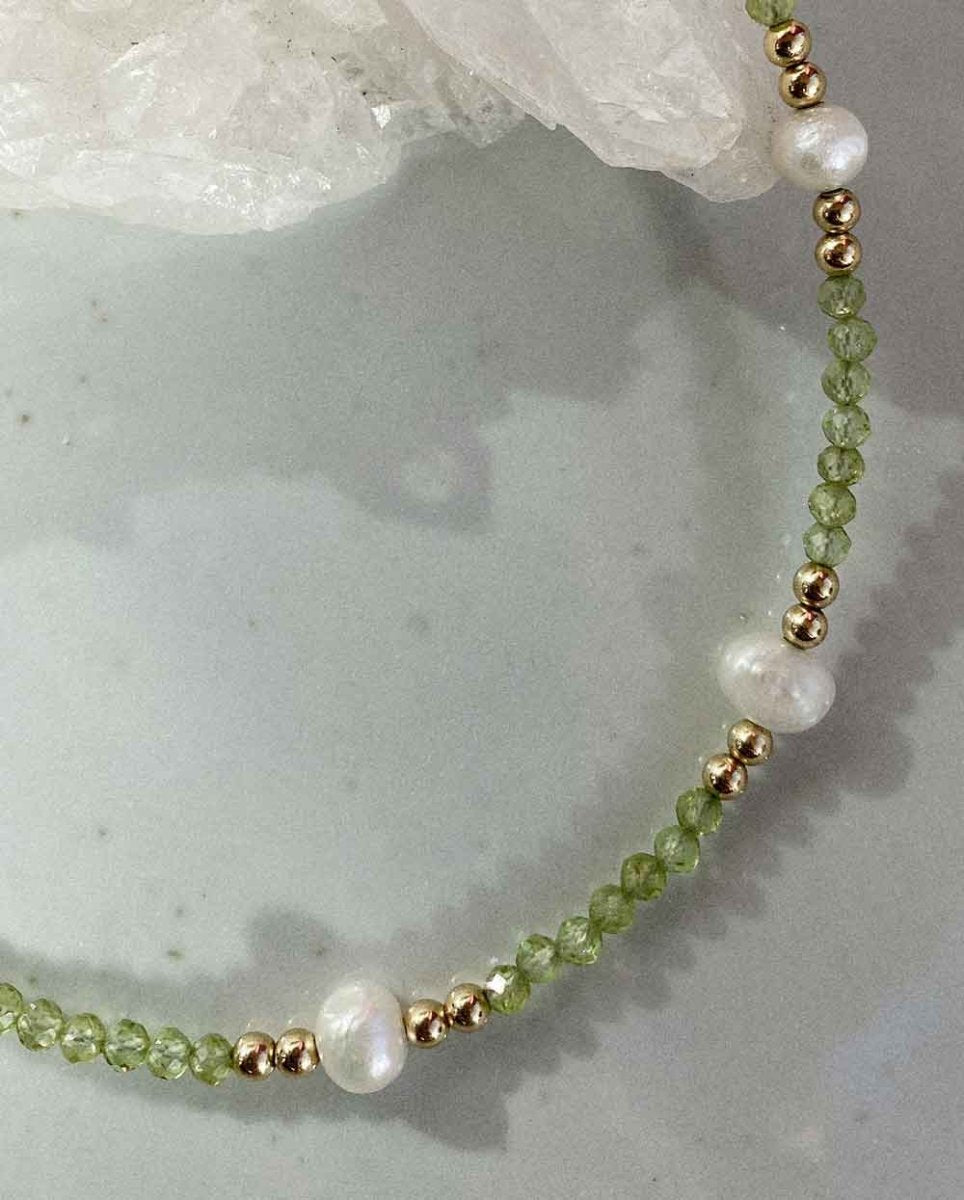 Peridot & Pearl NecklaceNecklaces14K Gold FilledAngela Wozniak Jewellery