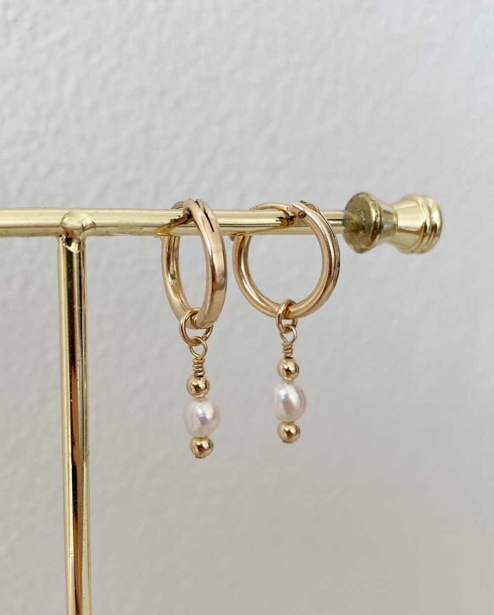 Pia Pearl Huggie Earrings14K Gold FilledAngela Wozniak Jewellery