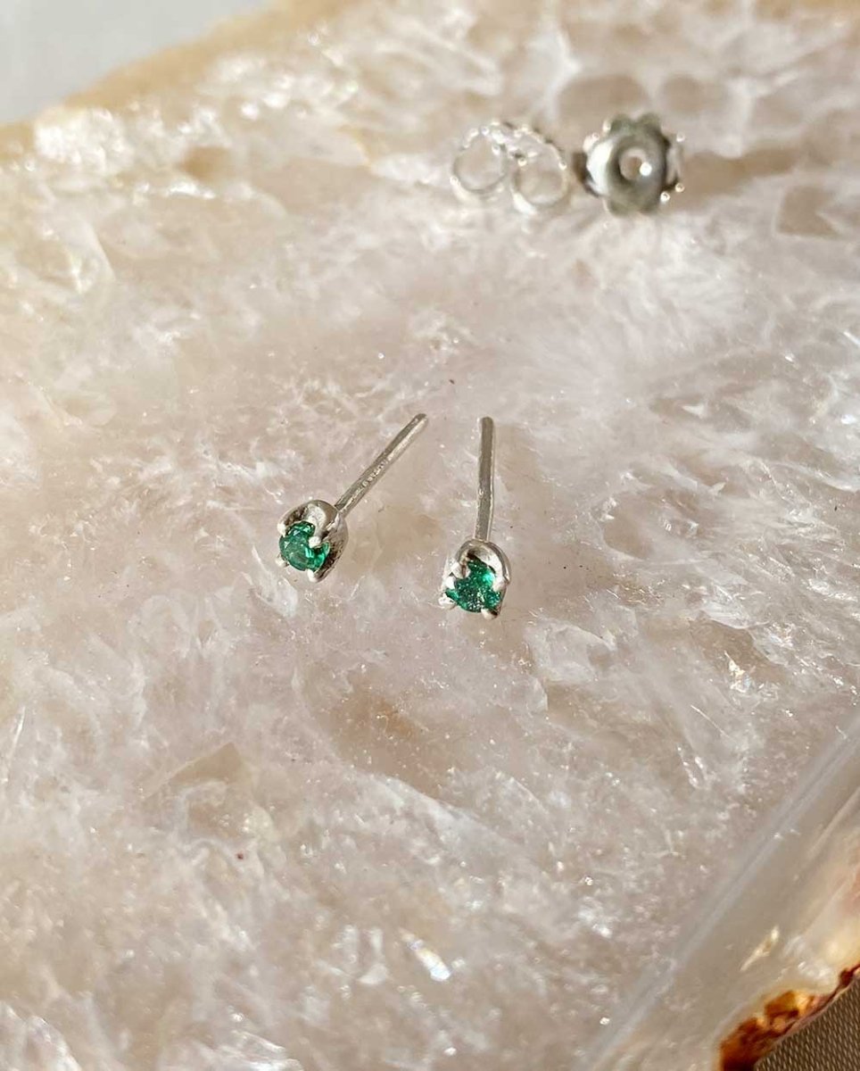 Pixie Emerald Stud EarringsAngela Wozniak JewelleryAngela Wozniak Jewellery