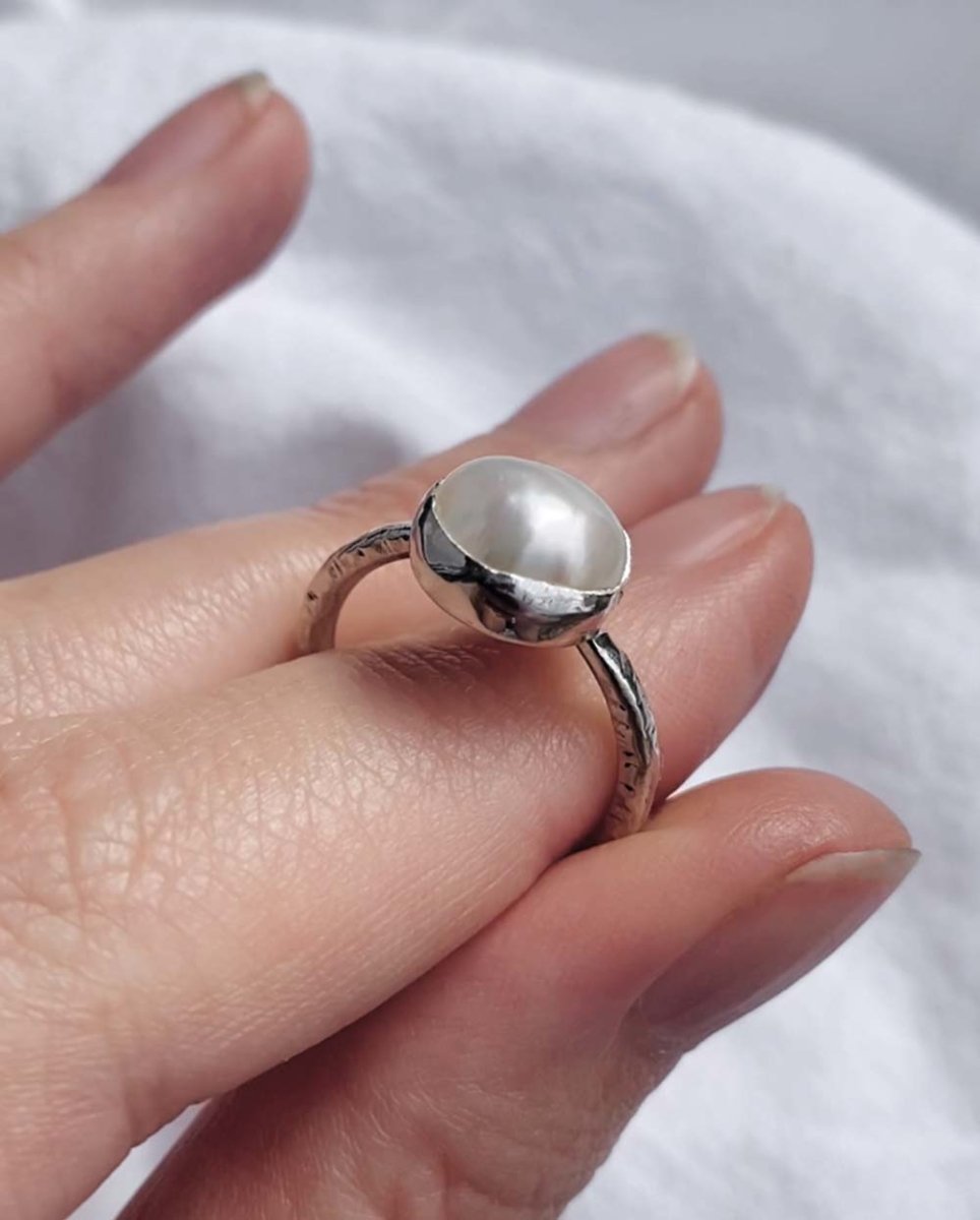 Purity Baroque Pearl RingRingsSterling SilverAngela Wozniak Jewellery