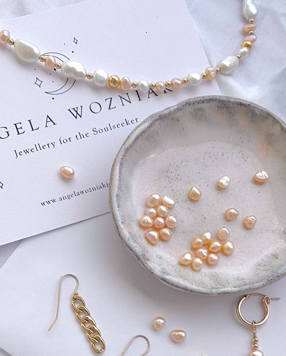 Rhea Goddess Pearl NecklaceNecklaces14K Gold FilledAngela Wozniak Jewellery