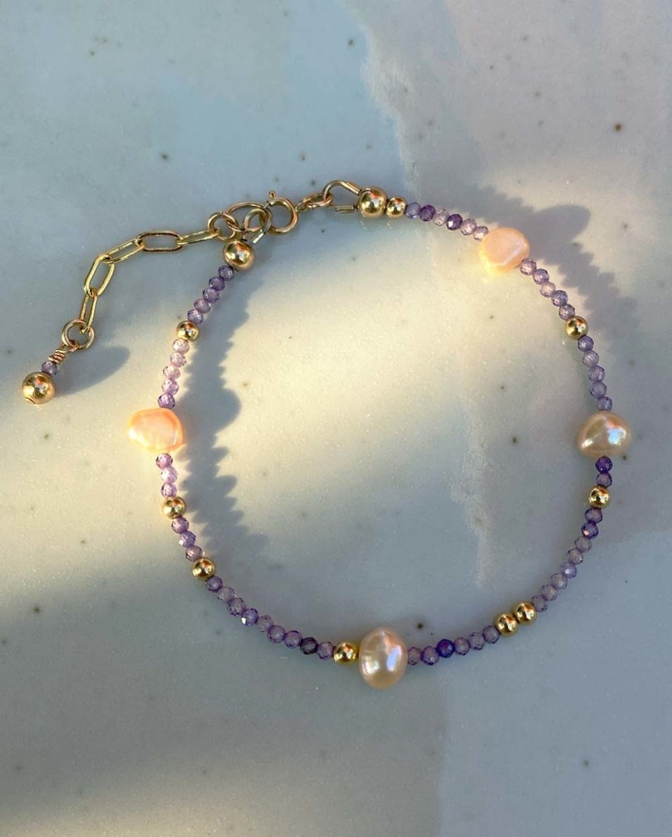 Rhea Pearl & Amethyst BraceletBracelets14K Gold FilledAngela Wozniak Jewellery