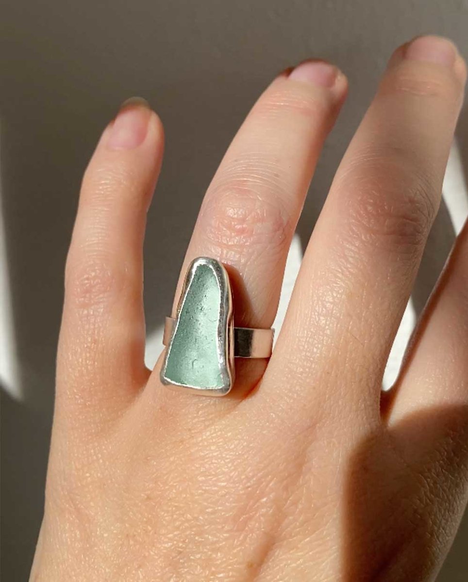 Rockpool Seaglass Ring - 501RingsSize 7Angela Wozniak Jewellery