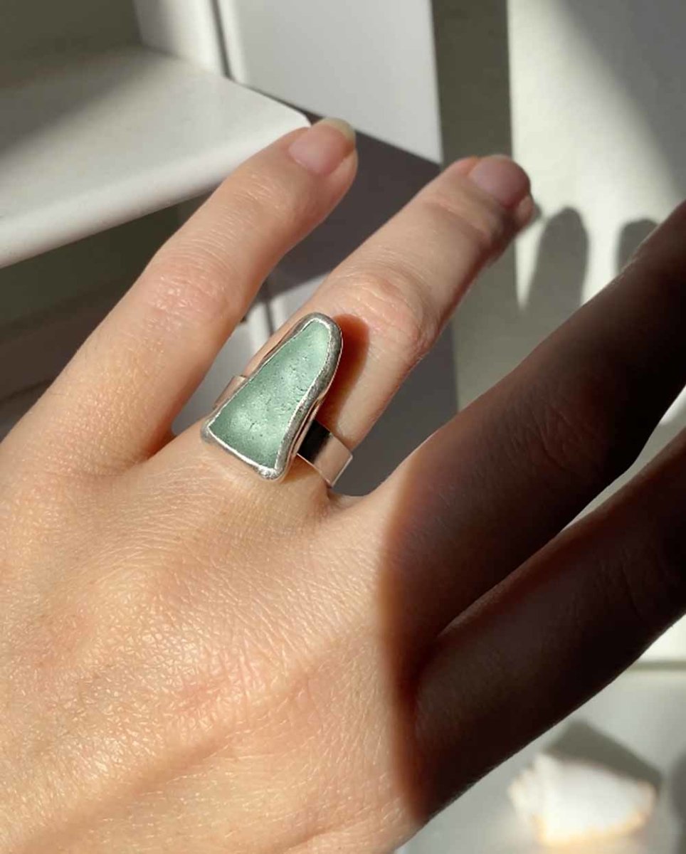 Rockpool Seaglass Ring - 501RingsSize 7Angela Wozniak Jewellery