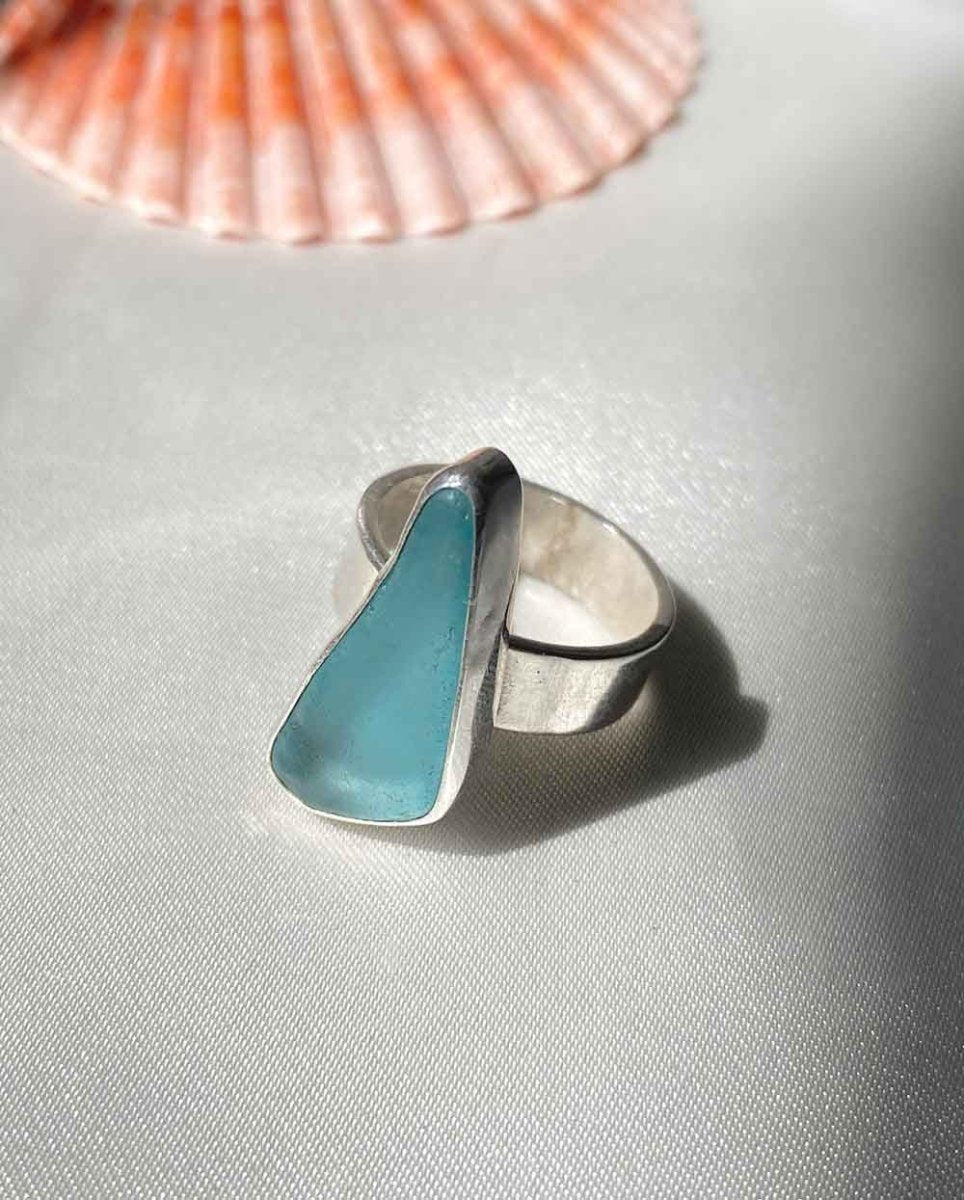 Rockpool Seaglass Ring / Rare Colour / #503RingsSize 6Angela Wozniak Jewellery