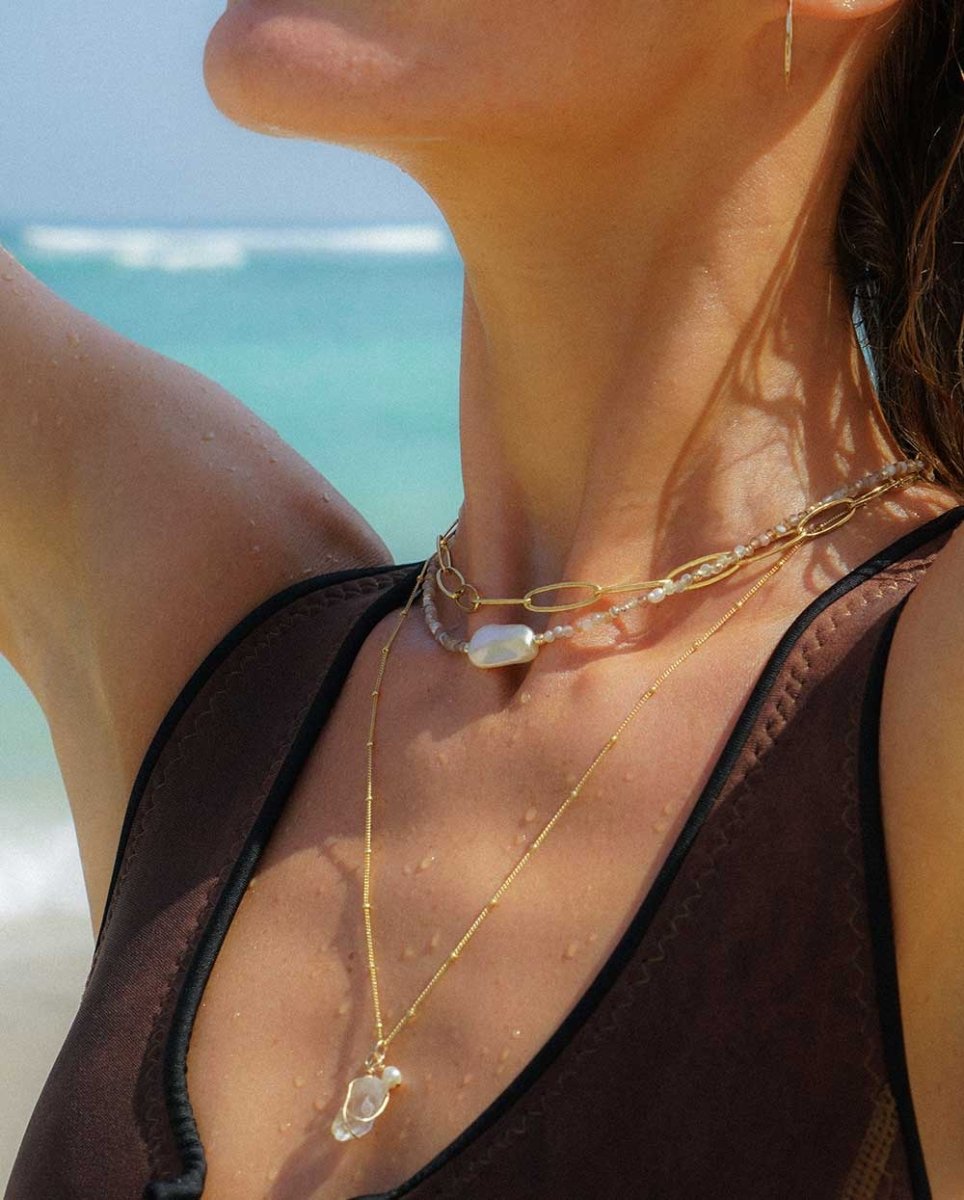 Sandy Sunset Pearl NecklaceNecklaces14K Gold FilledAngela Wozniak Jewellery