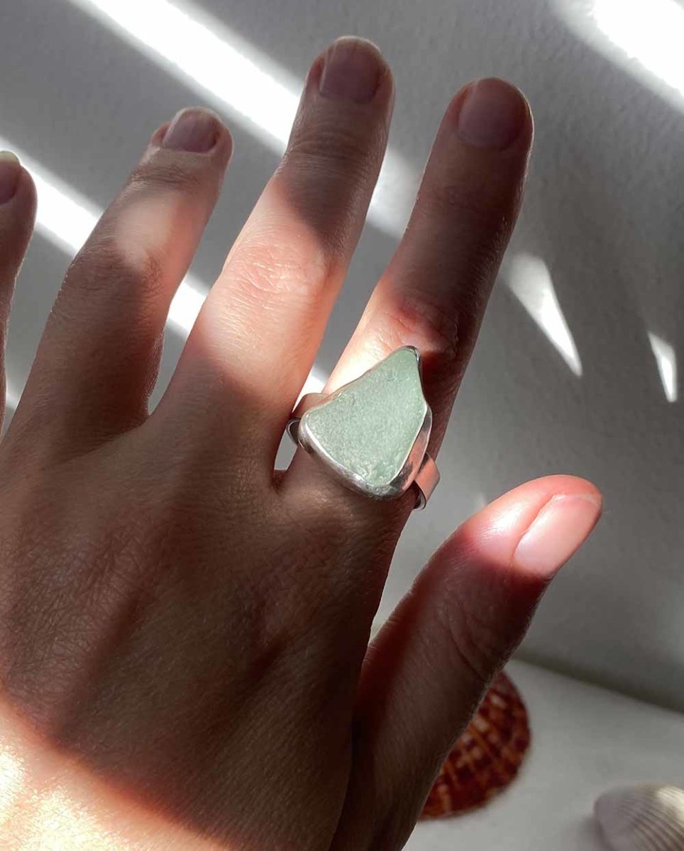 Seafoam Seaglass Ring - 601RingsSize 14.5Angela Wozniak Jewellery