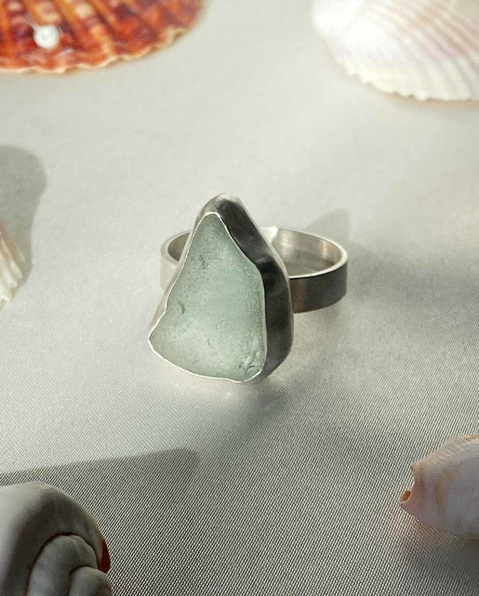 Seafoam Seaglass Ring - 601RingsSize 14.5Angela Wozniak Jewellery