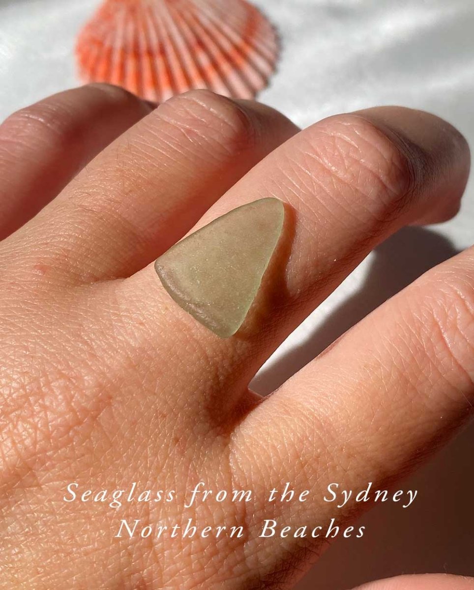Seafoam Seaglass Ring / Rare Colour / #606RingsMADE TO ORDERAngela Wozniak Jewellery