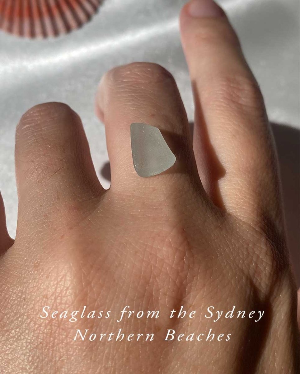 Seafoam Seaglass Ring / Uncommon Colour / #609RingsCUSTOM MADEAngela Wozniak Jewellery