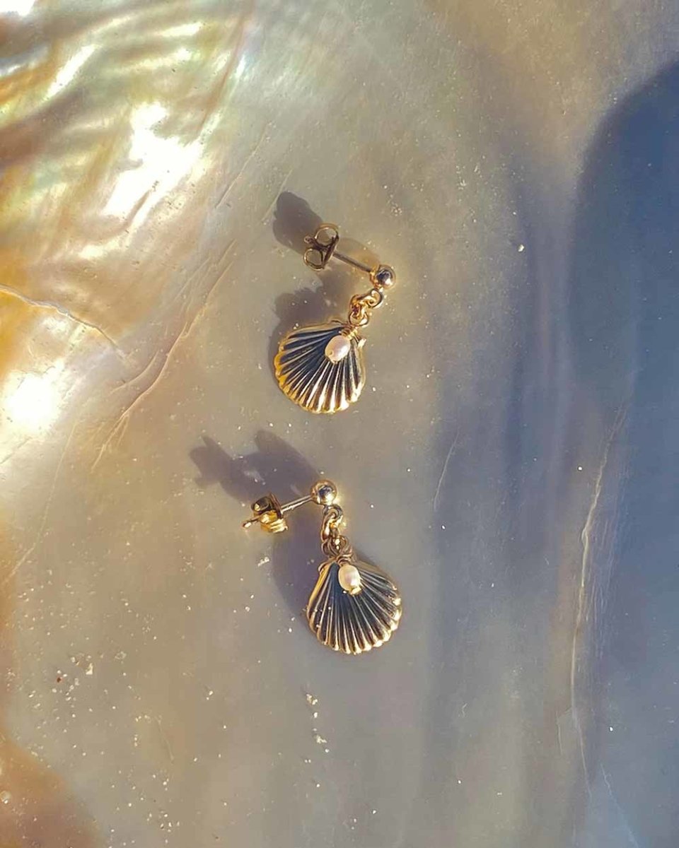 Shell & Pearl Drop EarringsEarrings14K Gold FilledAngela Wozniak Jewellery