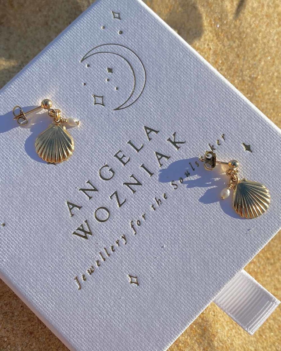 Shell & Pearl Drop EarringsEarrings14K Gold FilledAngela Wozniak Jewellery