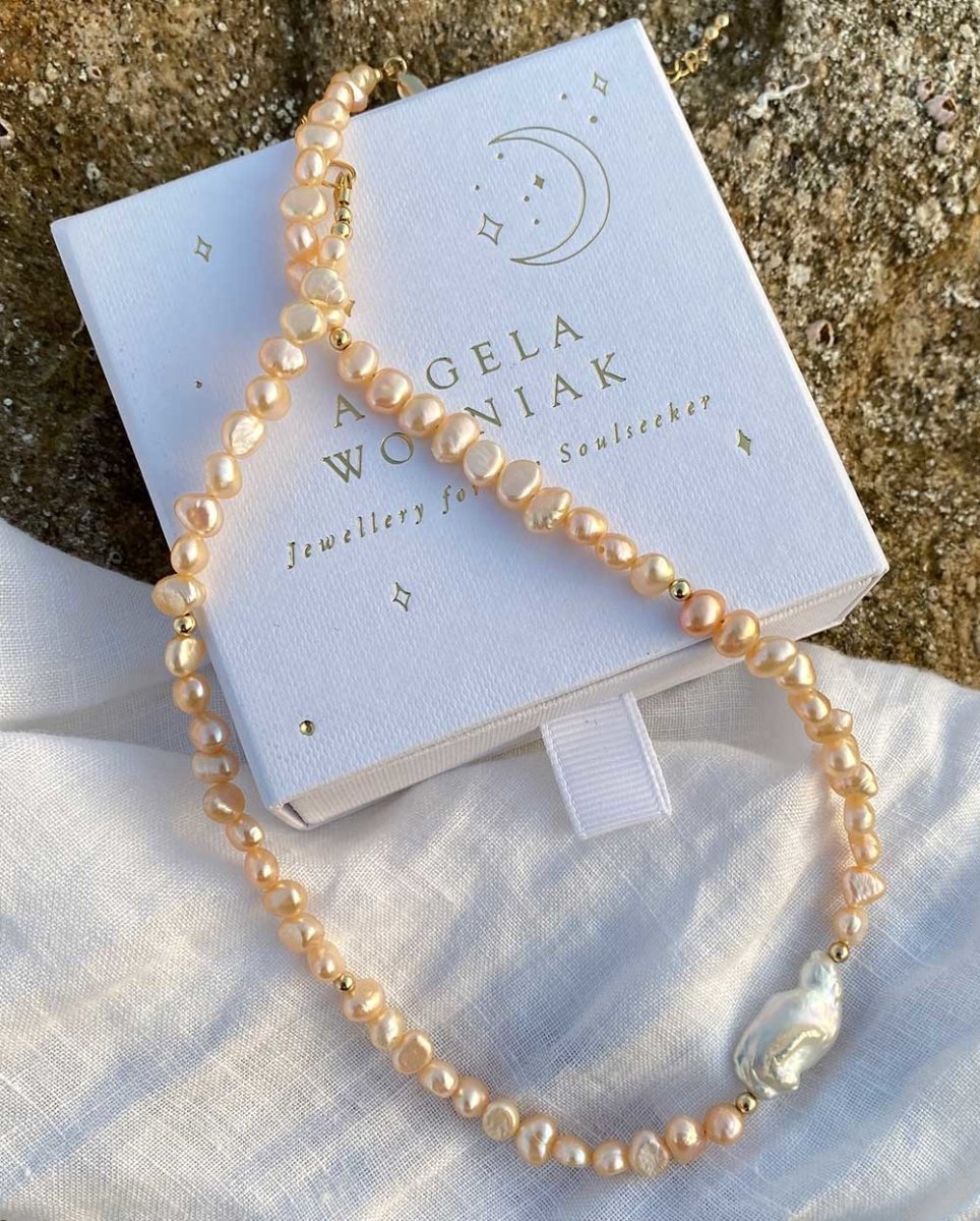 Sunset Biwa Pearl NecklaceNecklaces14K Gold FilledAngela Wozniak Jewellery