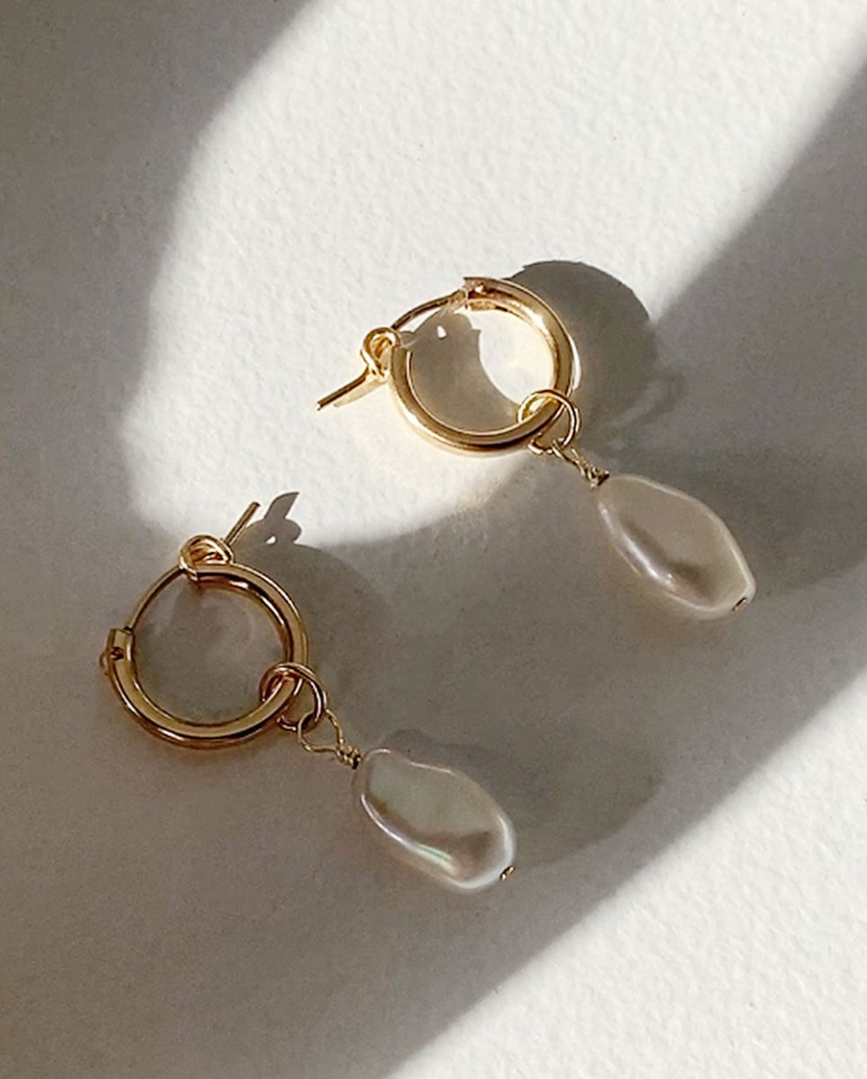 Tranquility Baroque Pearl EarringsEarrings14k Gold FilledAngela Wozniak Jewellery