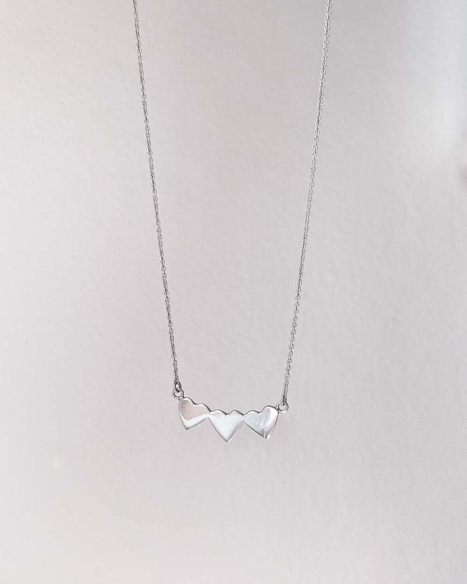 Triple Heart NecklaceNecklacesSterling SilverAngela Wozniak Jewellery