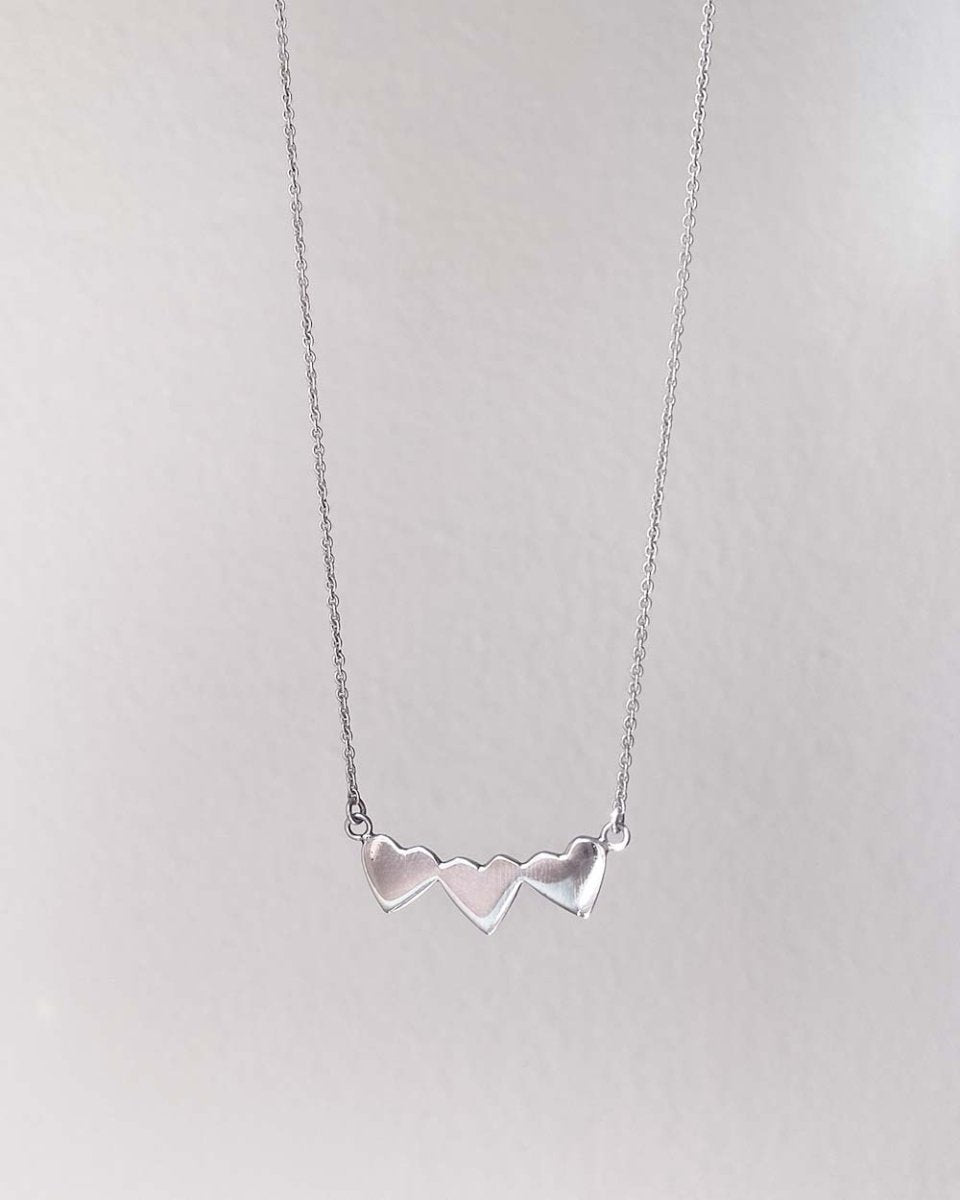 Triple Heart NecklaceNecklacesSterling SilverAngela Wozniak Jewellery