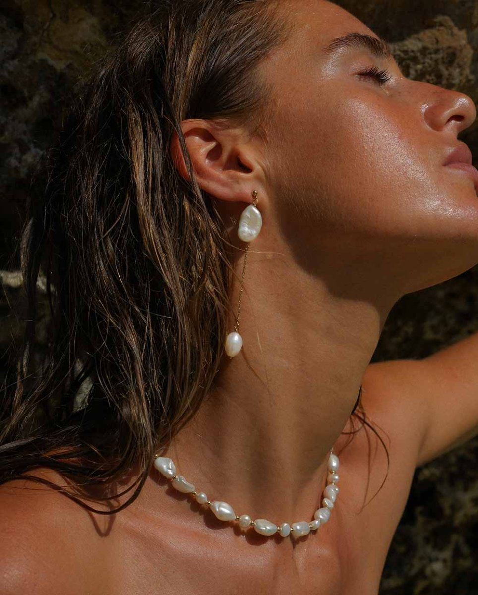 Wild Siren Pearl Chain EarringsEarrings14K Gold FilledAngela Wozniak Jewellery