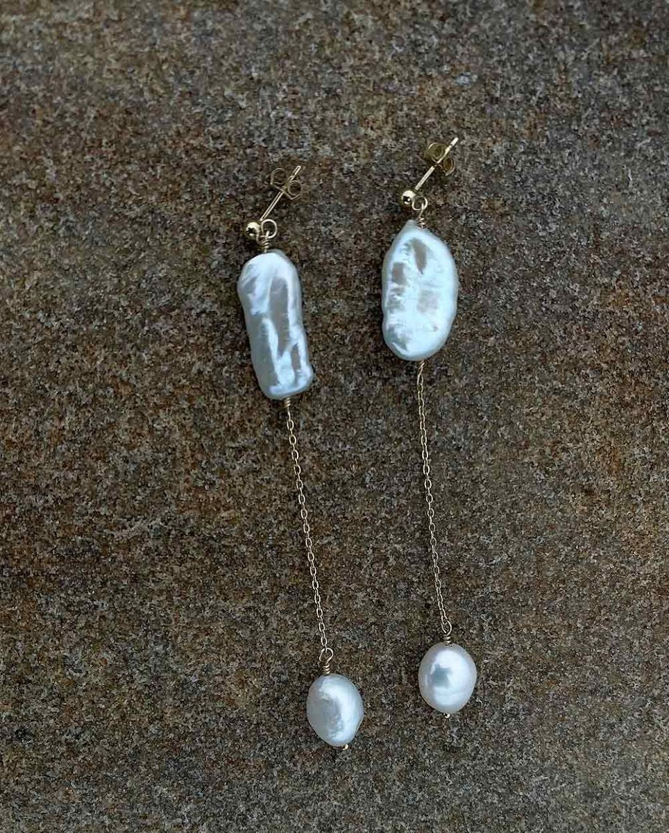 Wild Siren Pearl Chain EarringsEarrings14K Gold FilledAngela Wozniak Jewellery