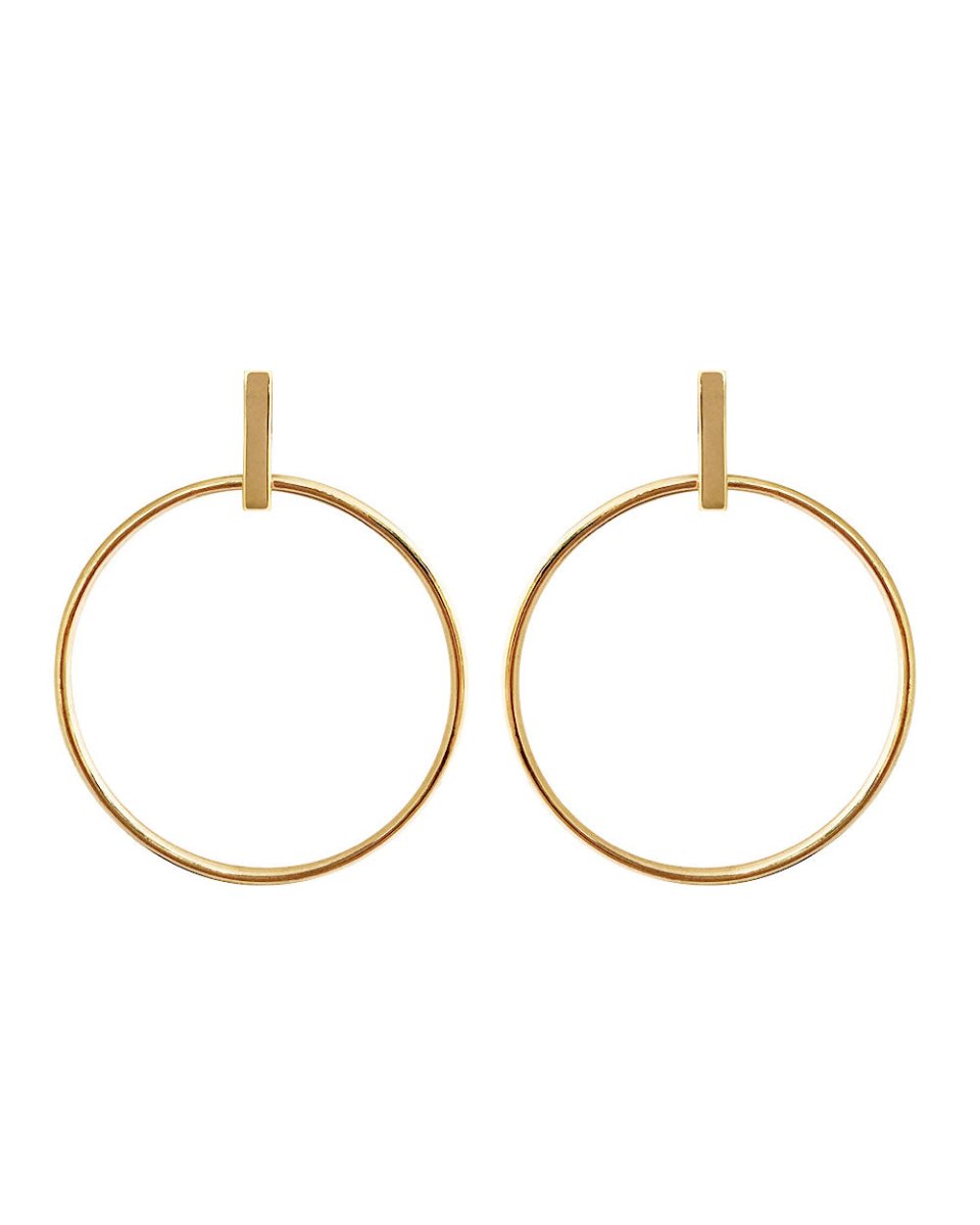 Zaha Bar Stud Hoop EarringsEarringsVarious MetalsAngela Wozniak Jewellery
